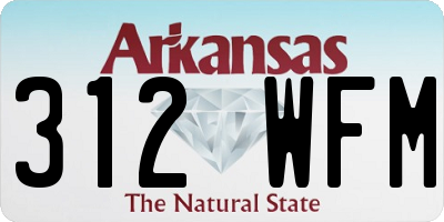AR license plate 312WFM