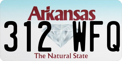AR license plate 312WFQ
