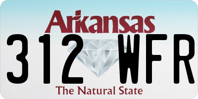 AR license plate 312WFR