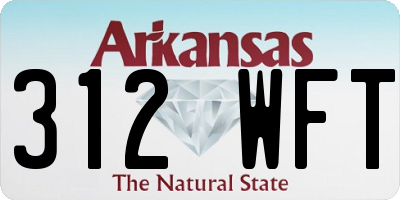 AR license plate 312WFT