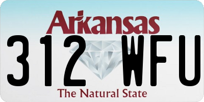 AR license plate 312WFU