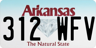 AR license plate 312WFV