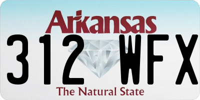 AR license plate 312WFX