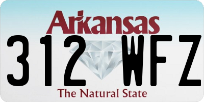 AR license plate 312WFZ