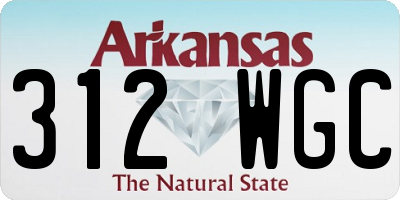 AR license plate 312WGC