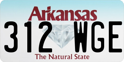 AR license plate 312WGE