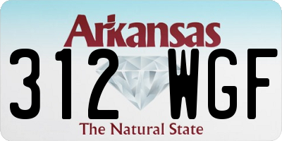 AR license plate 312WGF