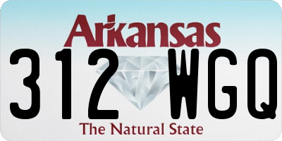 AR license plate 312WGQ