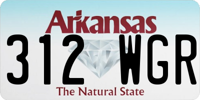 AR license plate 312WGR