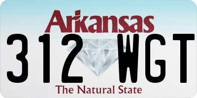 AR license plate 312WGT