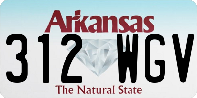 AR license plate 312WGV
