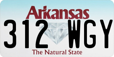 AR license plate 312WGY