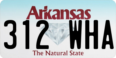 AR license plate 312WHA