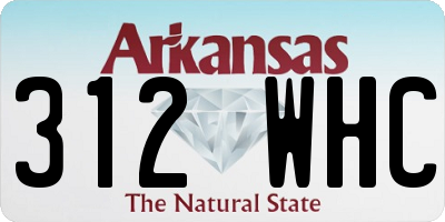 AR license plate 312WHC