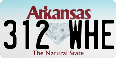 AR license plate 312WHE