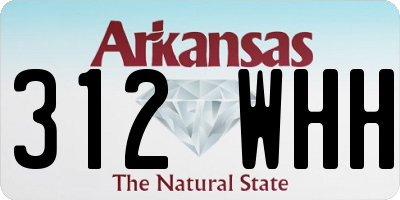 AR license plate 312WHH