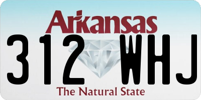 AR license plate 312WHJ