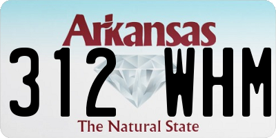 AR license plate 312WHM