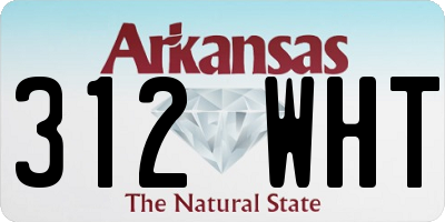 AR license plate 312WHT