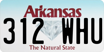 AR license plate 312WHU