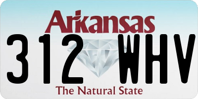 AR license plate 312WHV