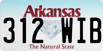 AR license plate 312WIB