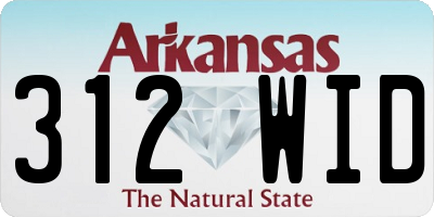 AR license plate 312WID