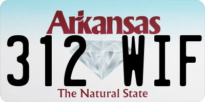 AR license plate 312WIF
