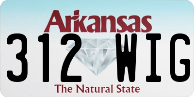 AR license plate 312WIG