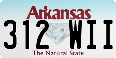 AR license plate 312WII