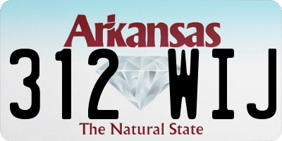 AR license plate 312WIJ