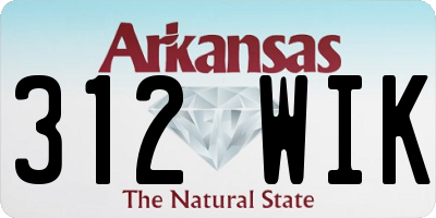AR license plate 312WIK