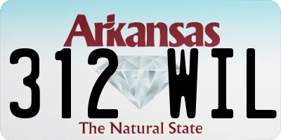 AR license plate 312WIL