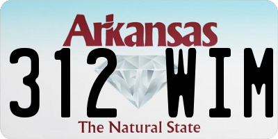 AR license plate 312WIM