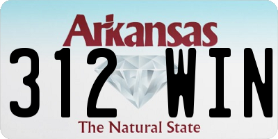 AR license plate 312WIN