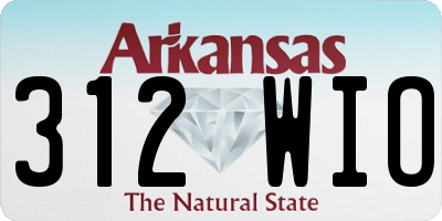 AR license plate 312WIO