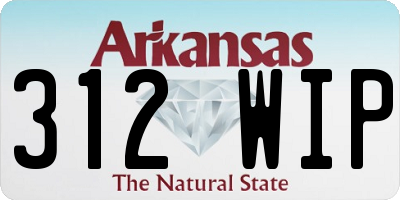 AR license plate 312WIP