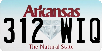 AR license plate 312WIQ