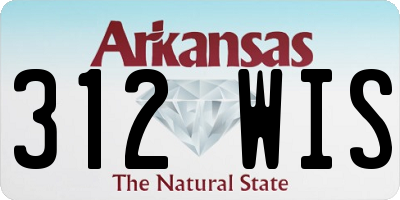 AR license plate 312WIS