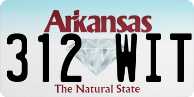 AR license plate 312WIT