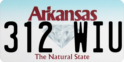 AR license plate 312WIU