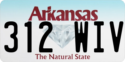 AR license plate 312WIV