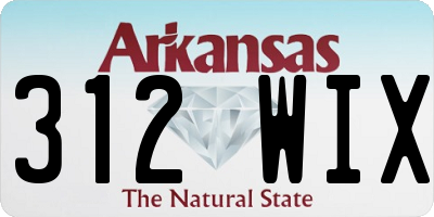 AR license plate 312WIX