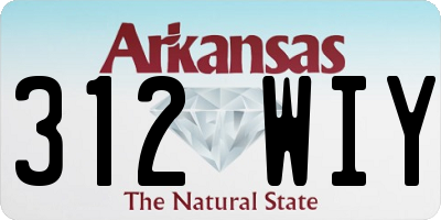 AR license plate 312WIY