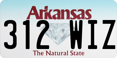AR license plate 312WIZ