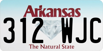 AR license plate 312WJC