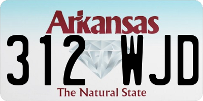 AR license plate 312WJD