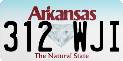 AR license plate 312WJI