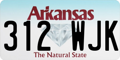 AR license plate 312WJK