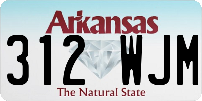 AR license plate 312WJM